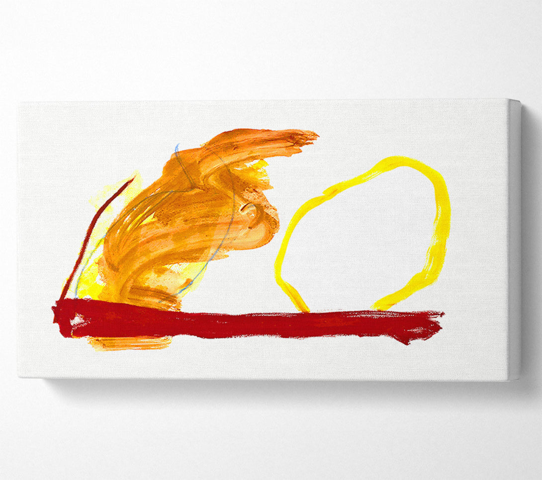  A Canvas Print of Golden Abstract Strokes Canvas Art