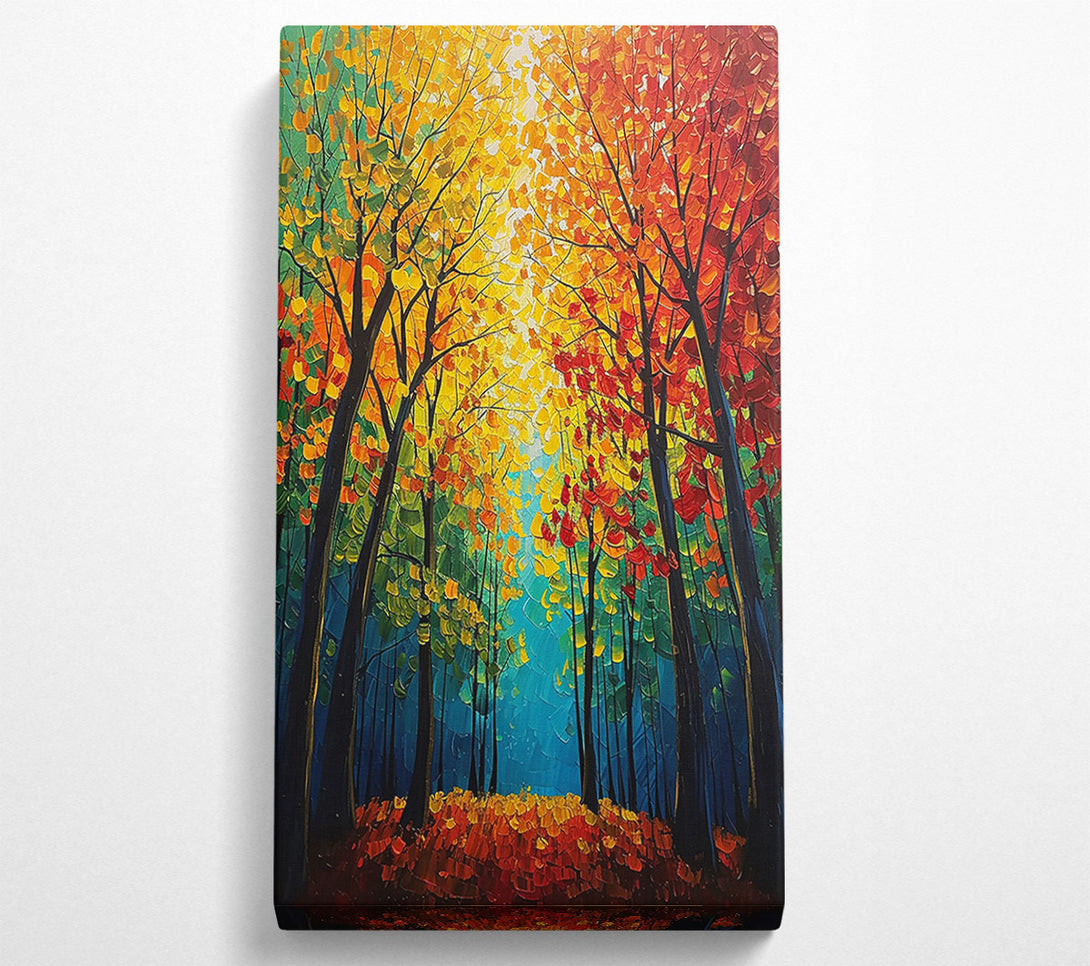  A Canvas Print of Golden Autumn Forest Canvas Wall Art