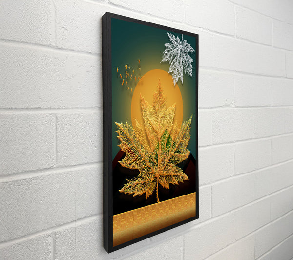 Gold Maple Leaf Moon