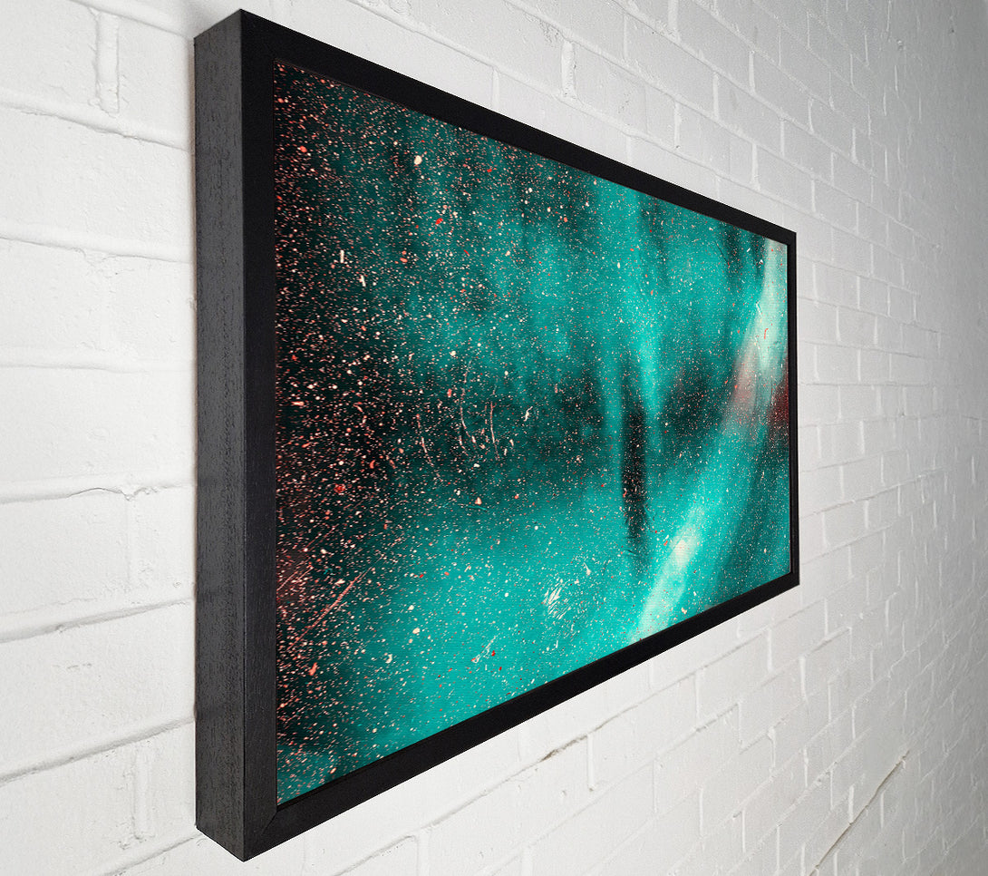  A Canvas Print of Teal Cosmic Dust Canvas Art