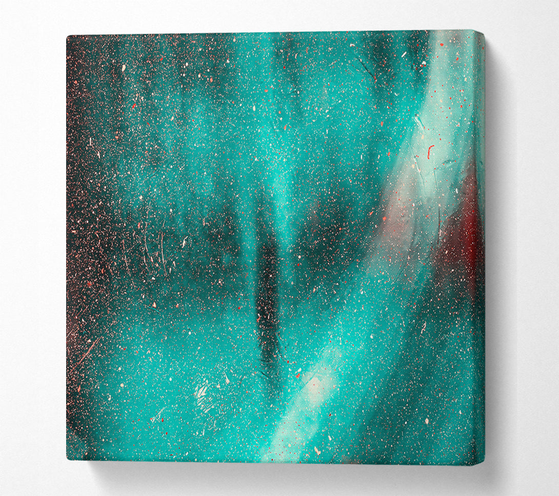  A Canvas Print of Teal Cosmic Dust Canvas Art
