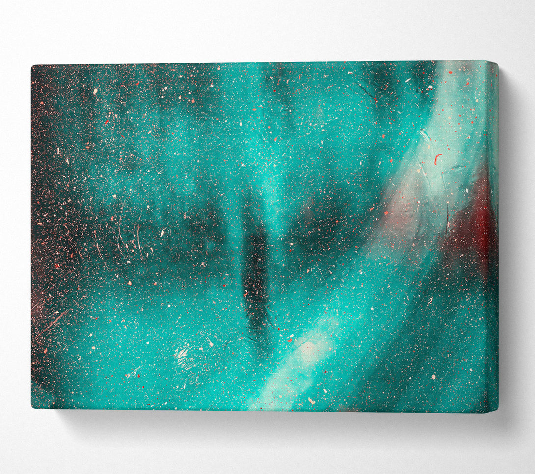  A Canvas Print of Teal Cosmic Dust Canvas Art