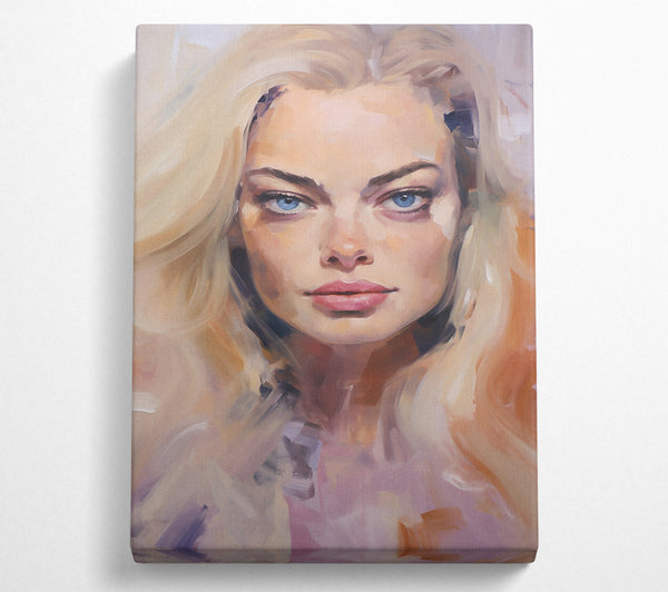  A Canvas Print of Blue Eyes, Golden Glow. Canvas Art