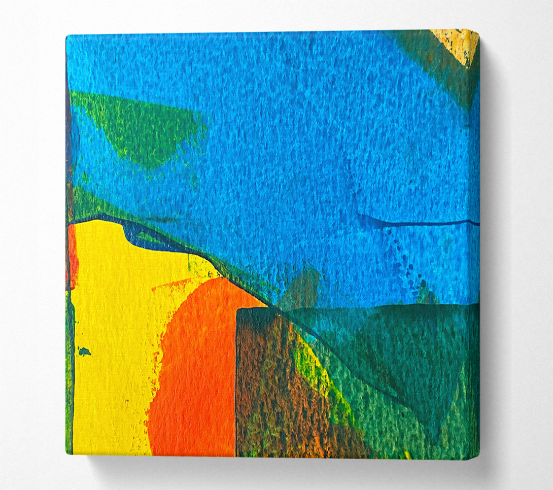  A Canvas Print of Azure Abstract Dreams Canvas Art