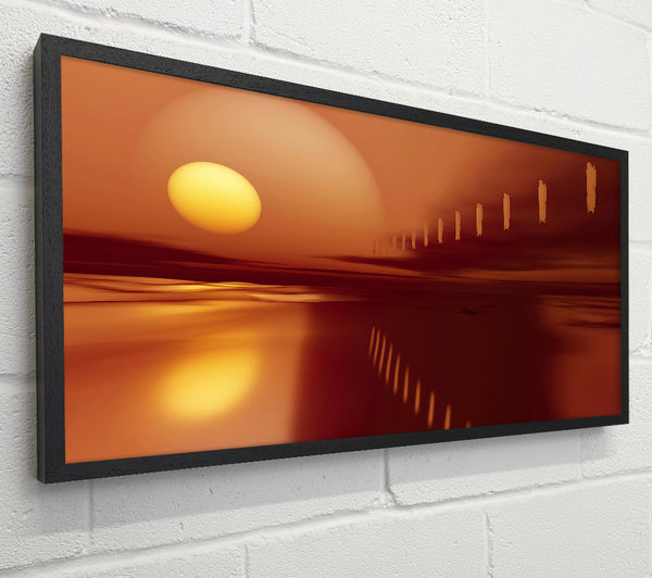Crimson Sunset Reflection