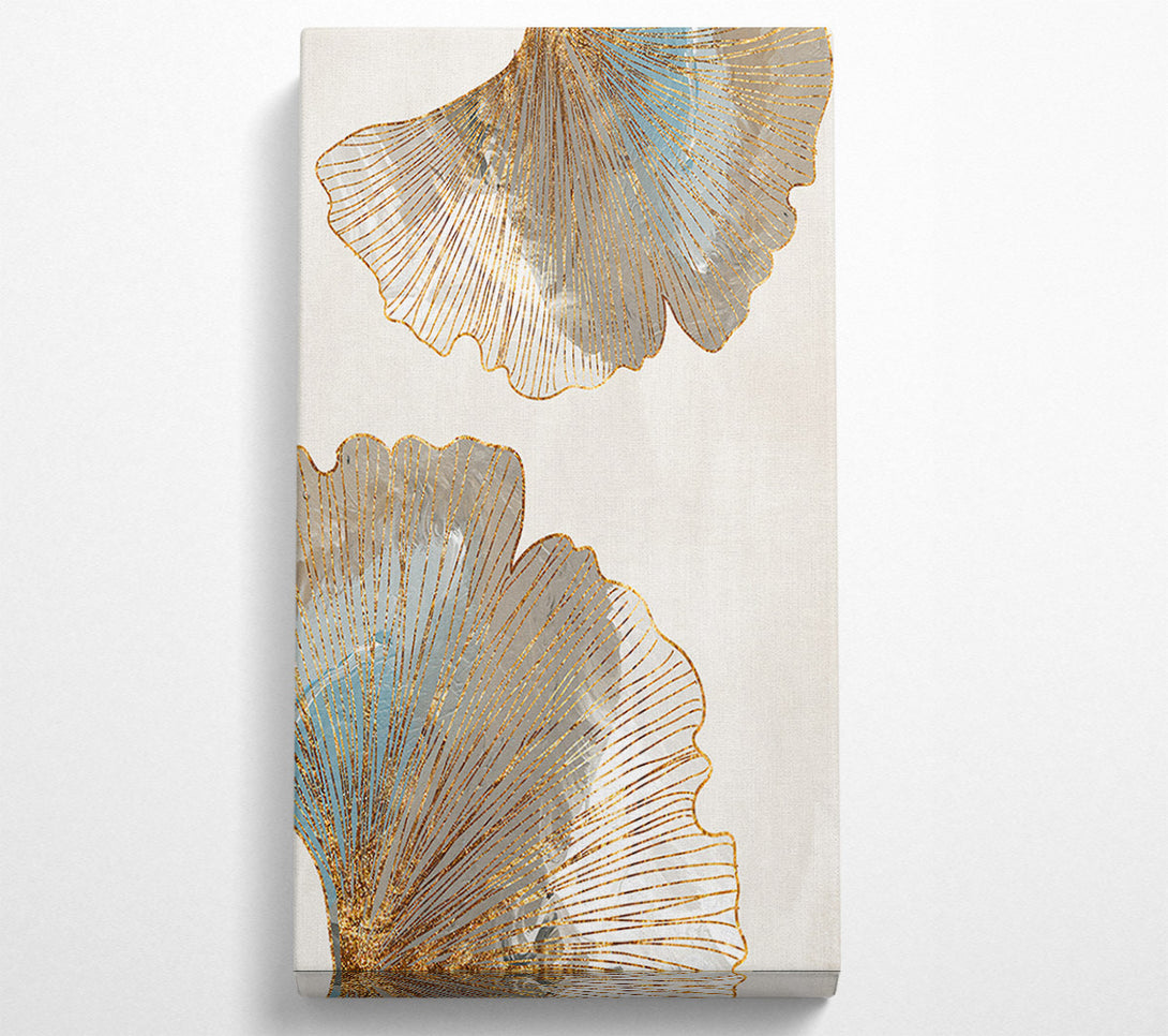  A Canvas Print of Gold Outline Leafs Canvas Art