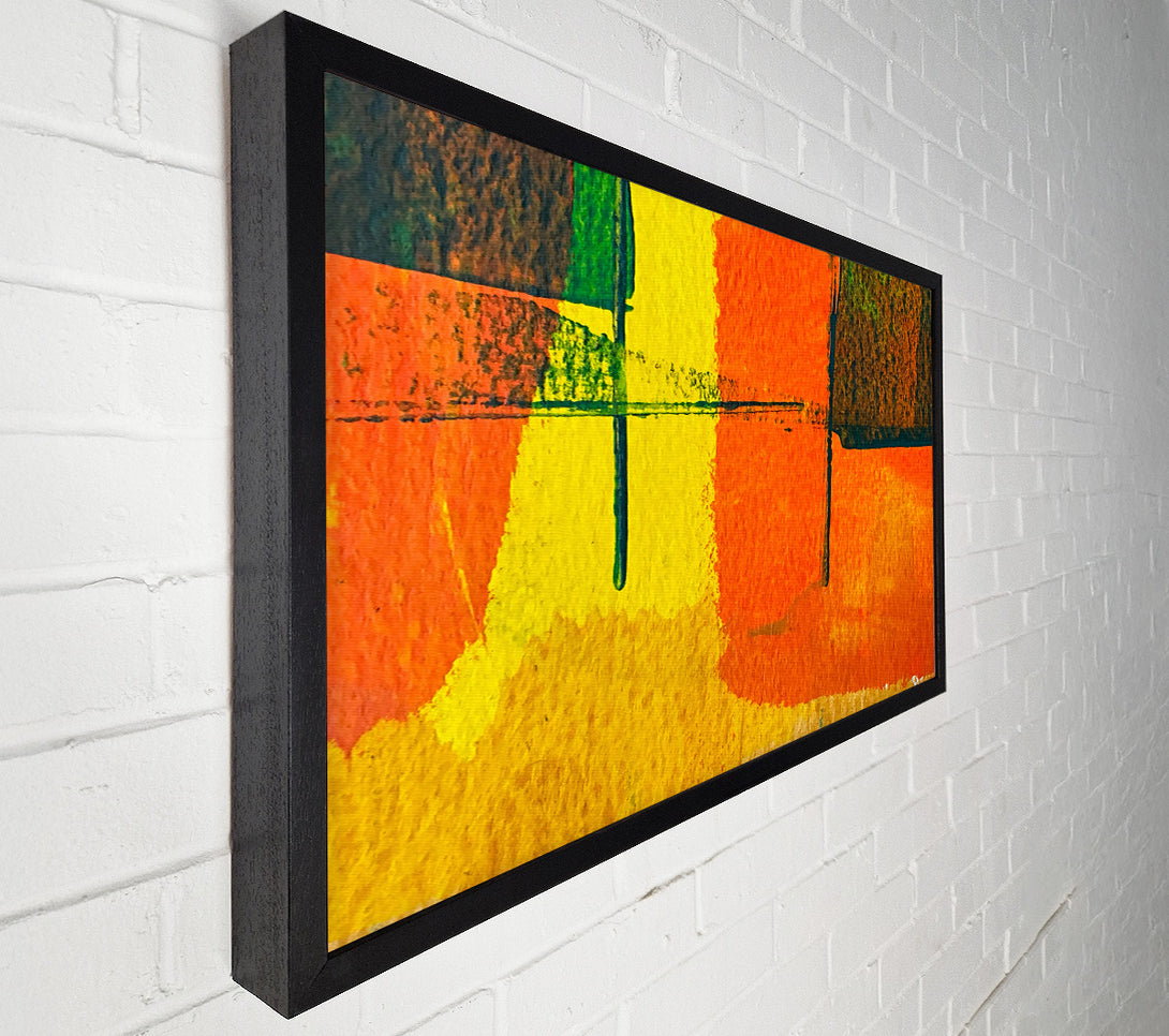  A Canvas Print of Orange Abstract Lines Canvas Print