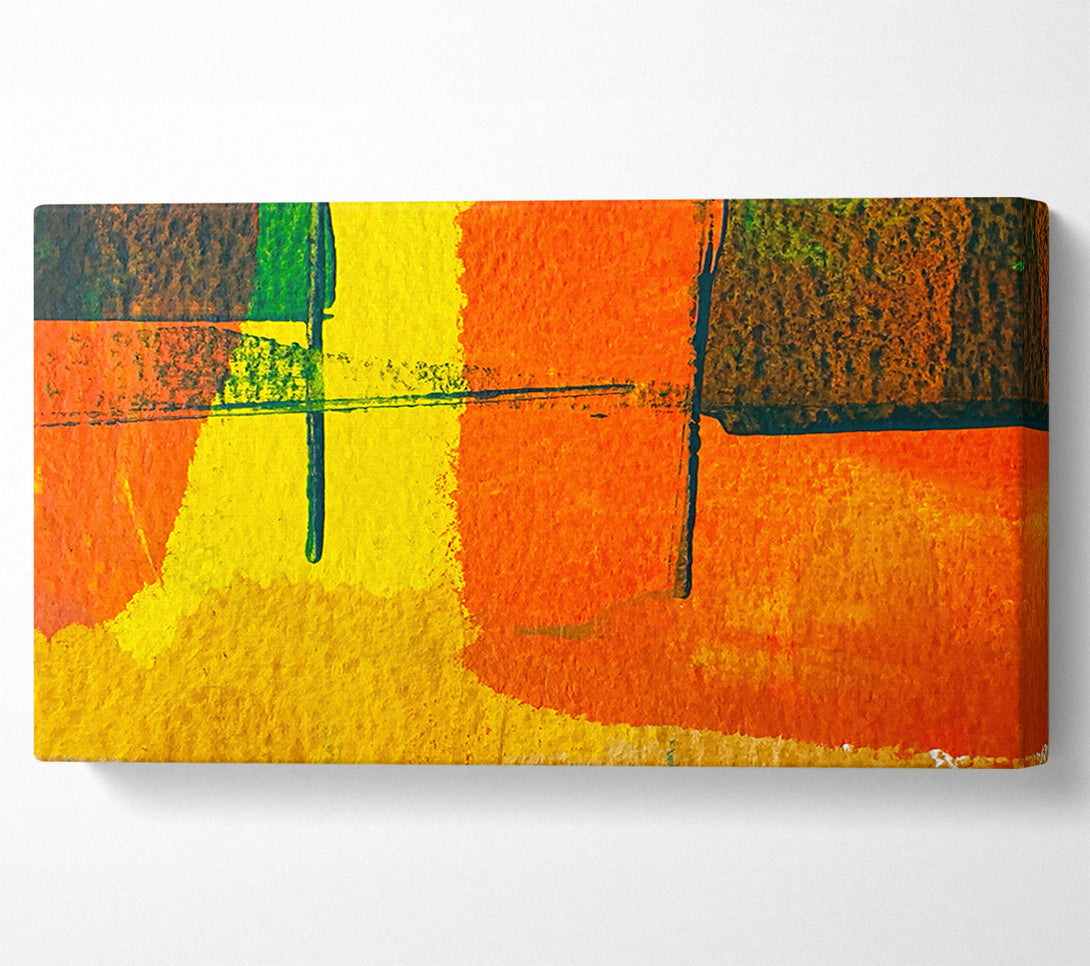  A Canvas Print of Orange Abstract Lines Canvas Print