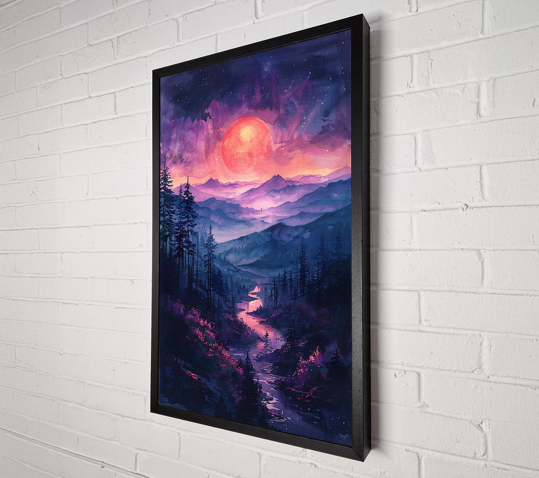  A Canvas Print of Crimson Mountain Dreams Canvas Wall Art
