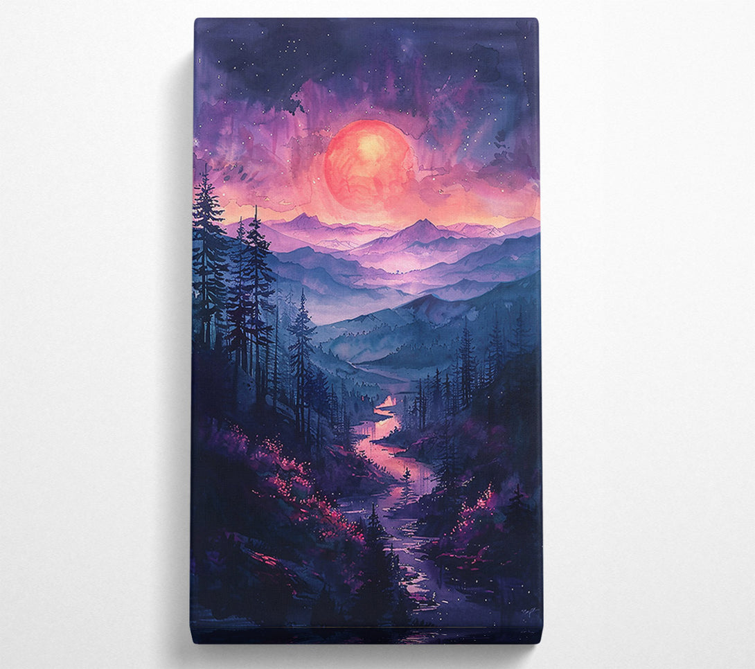  A Canvas Print of Crimson Mountain Dreams Canvas Wall Art