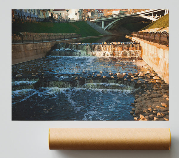 Azure River Rapids Poster