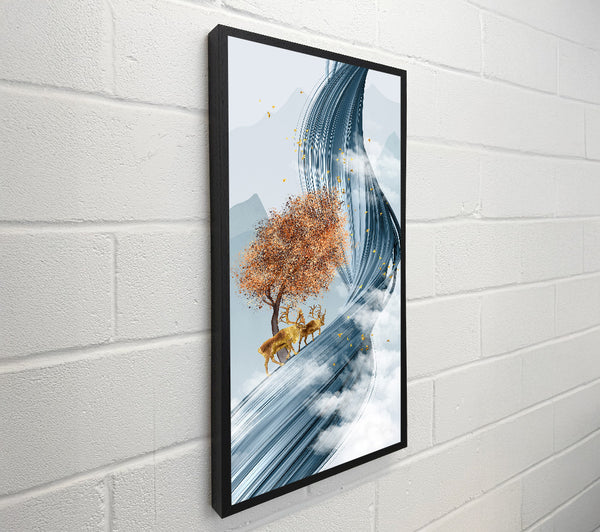 Gold Reindeer Tree Wave