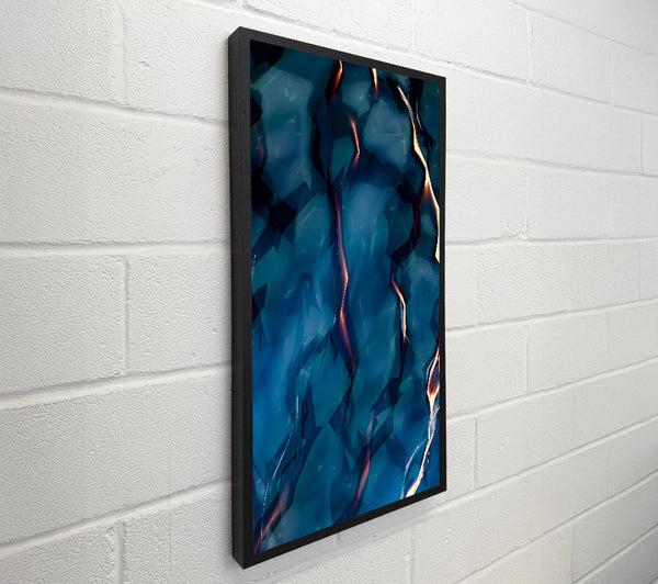 Azure Crackling Abstract