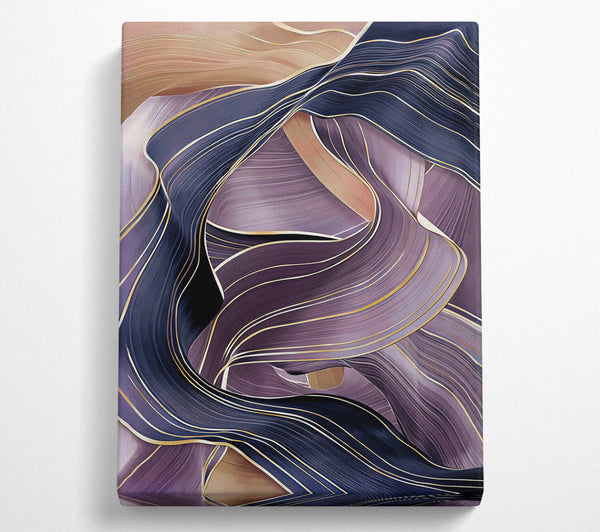  A Canvas Print of Gold Ribbons Canvas Wall Art