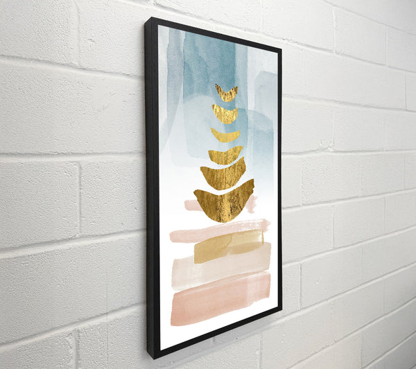 Gold Shapes With Colour