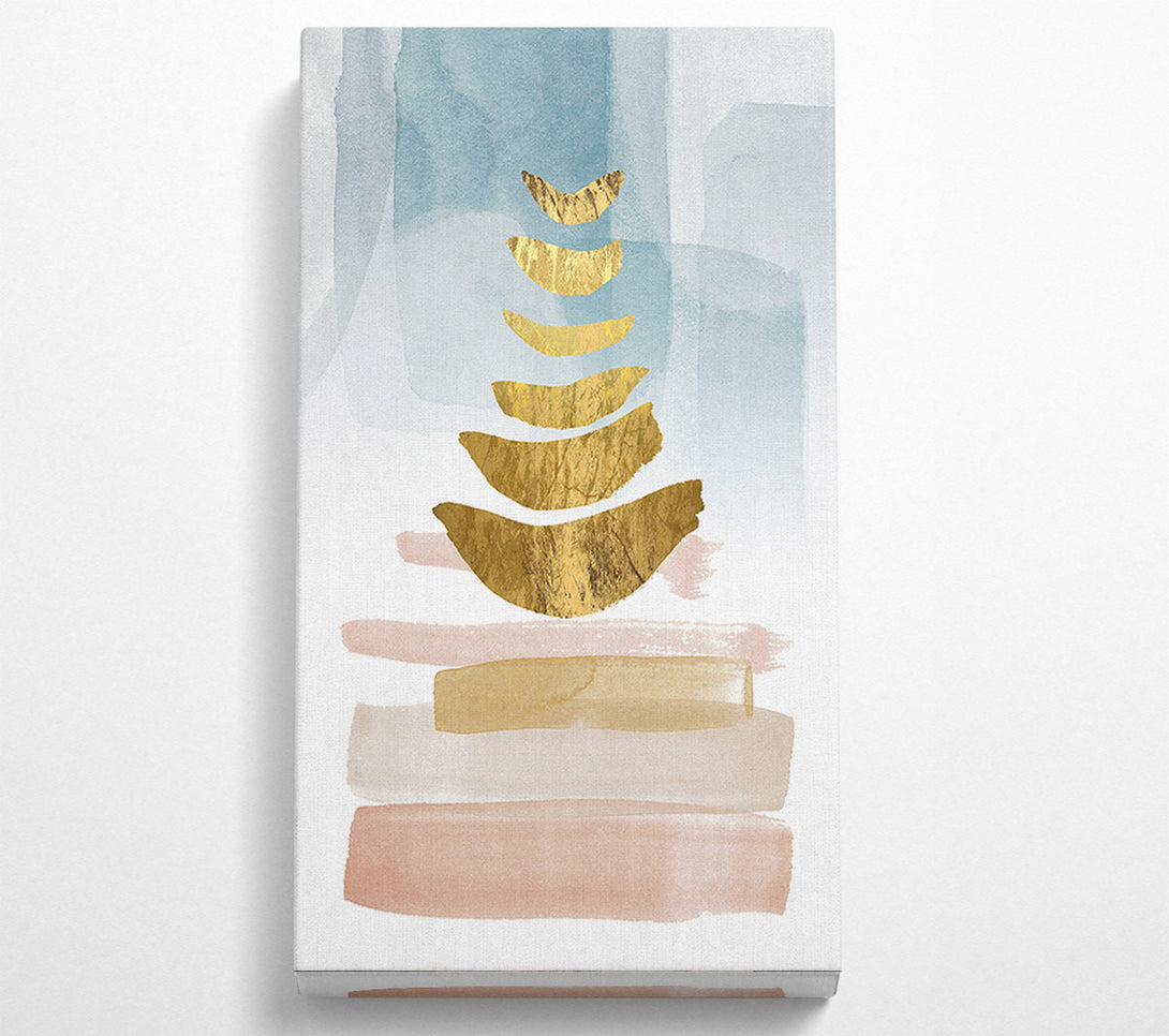  A Canvas Print of Gold Shapes With Colour Canvas Art