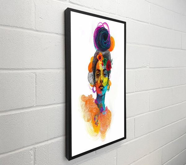 Orange Floral Tapestry