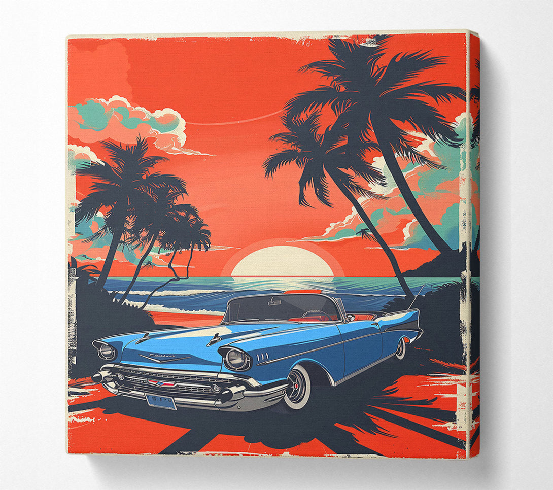  A Canvas Print of Sunset Blue Cruise Canvas Print
