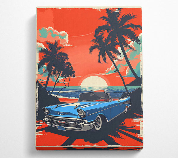  A Canvas Print of Sunset Blue Cruise Canvas Print