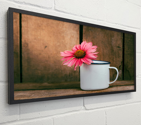 Pink Flower In Mug