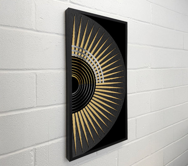 Gold Spikes In Grey Circle