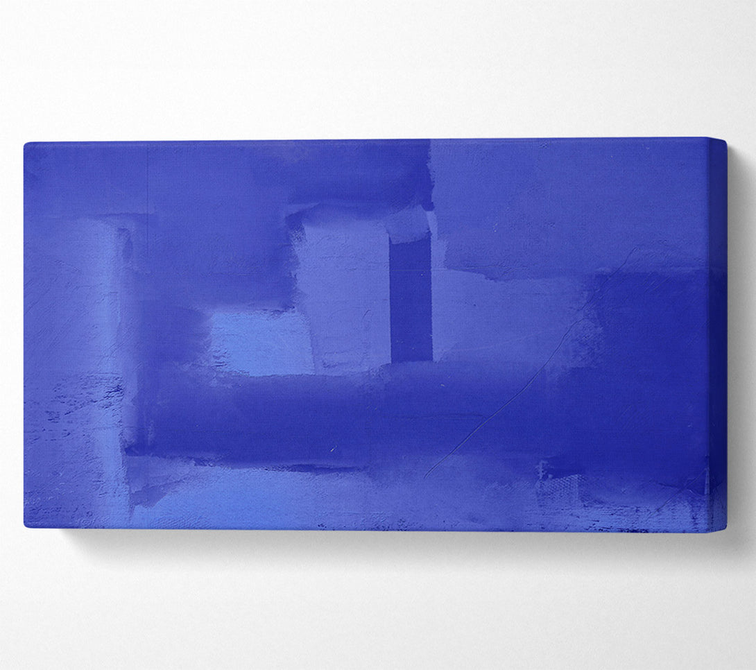  A Canvas Print of Indigo Abstract Shapes Canvas Wall Art