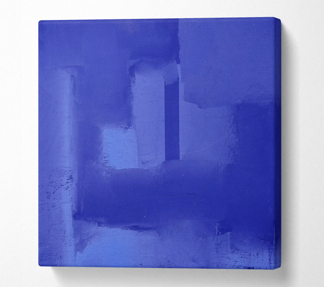  A Canvas Print of Indigo Abstract Shapes Canvas Wall Art