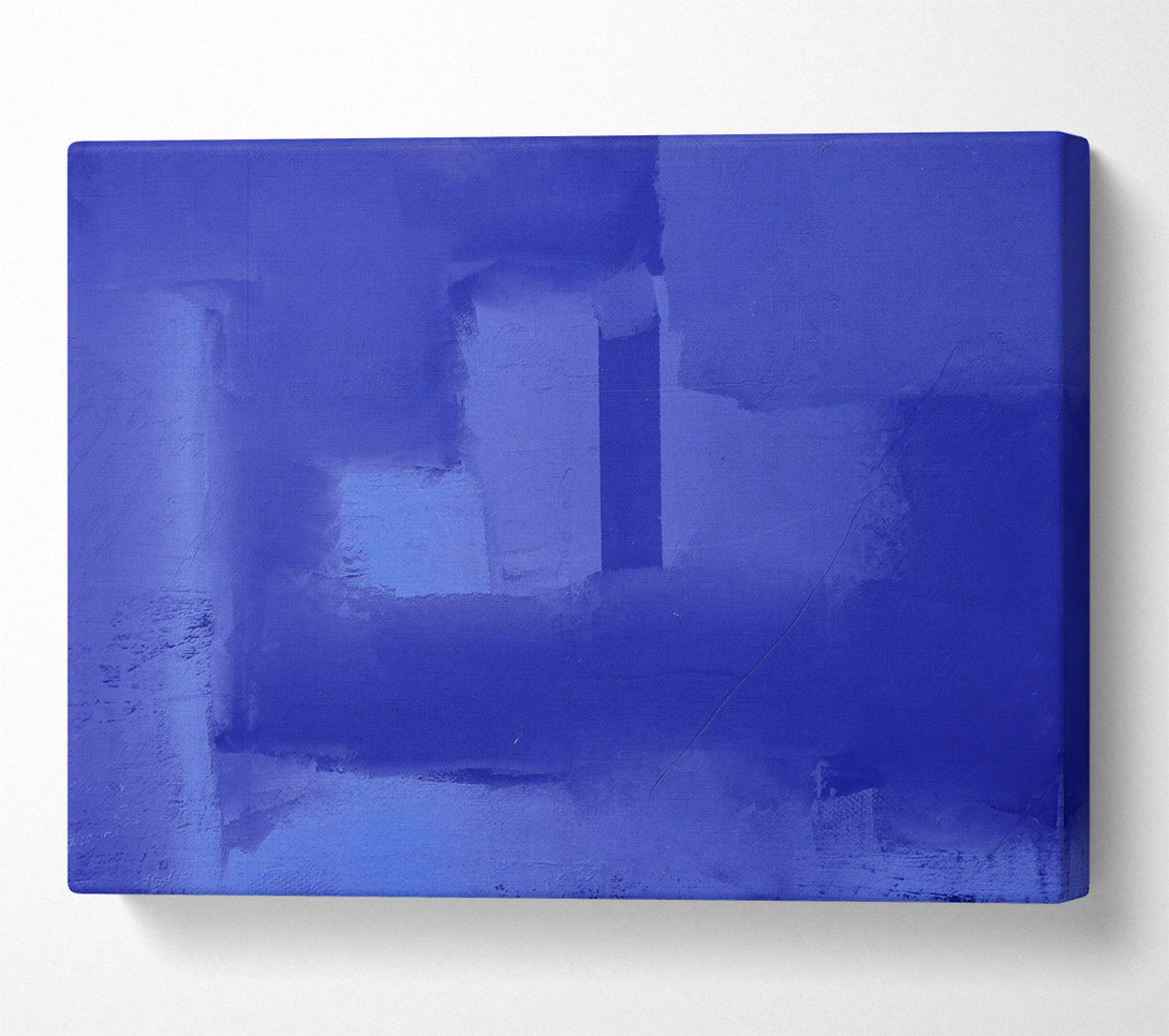 A Canvas Print of Indigo Abstract Shapes Canvas Wall Art