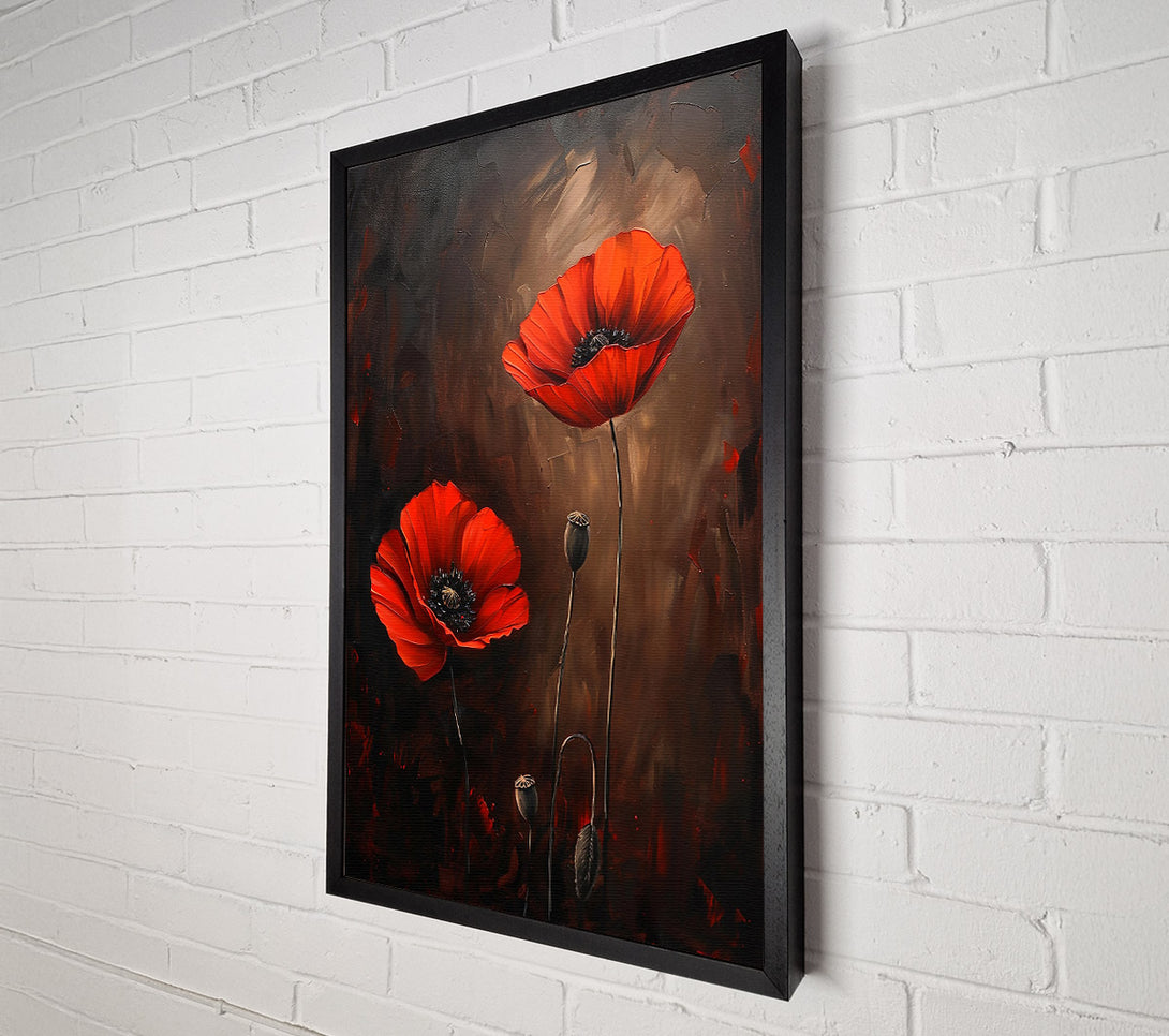  A Canvas Print of Crimson Poppy Dreams Canvas Print