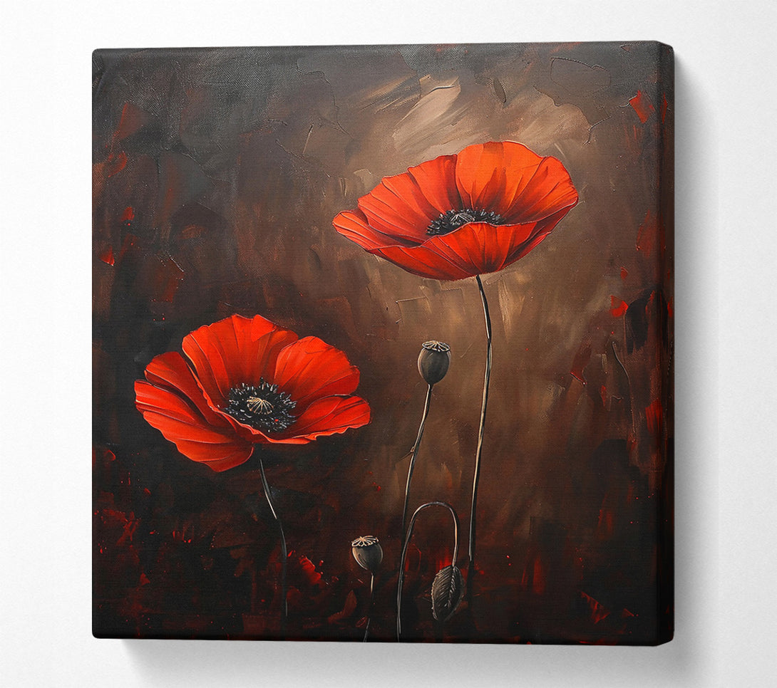  A Canvas Print of Crimson Poppy Dreams Canvas Print
