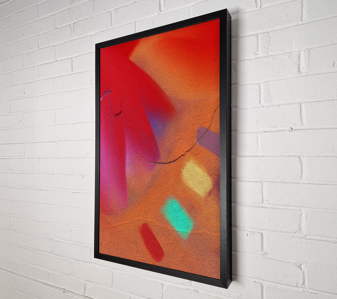  A Canvas Print of Orange Abstract Splatter Canvas Print