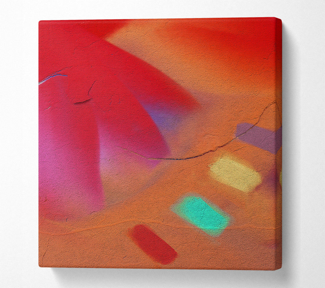  A Canvas Print of Orange Abstract Splatter Canvas Print