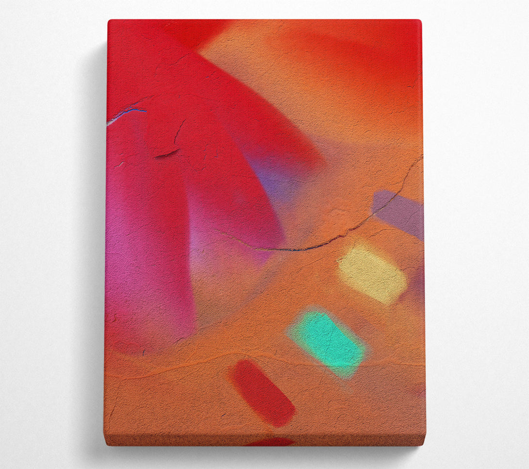  A Canvas Print of Orange Abstract Splatter Canvas Print
