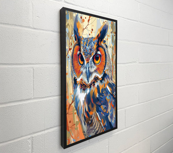 Orange-Eyed Owl Gaze