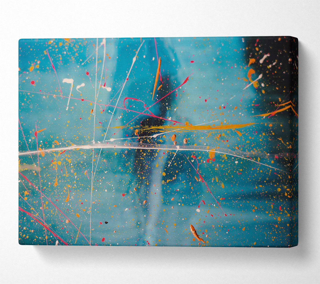  A Canvas Print of Azure Splashes Of Color Canvas Art