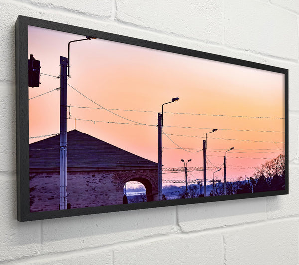 Peach Sunset Silhouettes