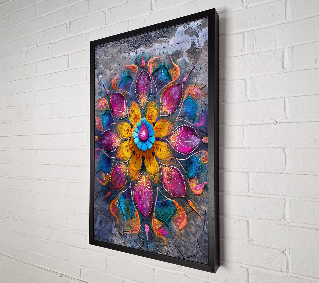  A Canvas Print of Golden Mandala Bloom Canvas Print