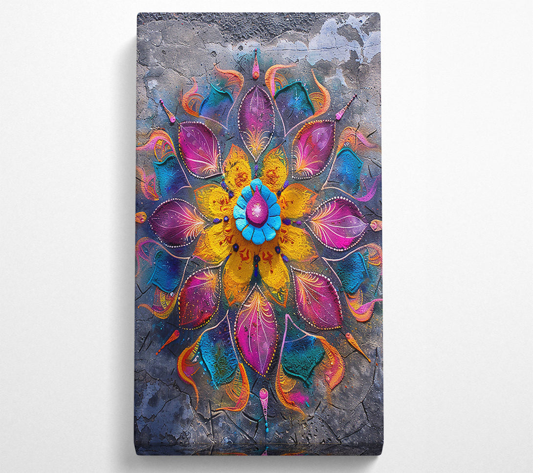  A Canvas Print of Golden Mandala Bloom Canvas Print