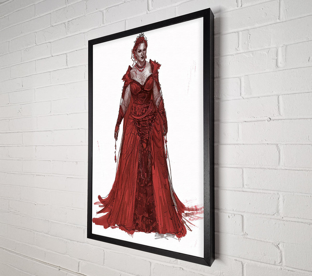  A Canvas Print of Crimson Lady'S Grace Canvas Art