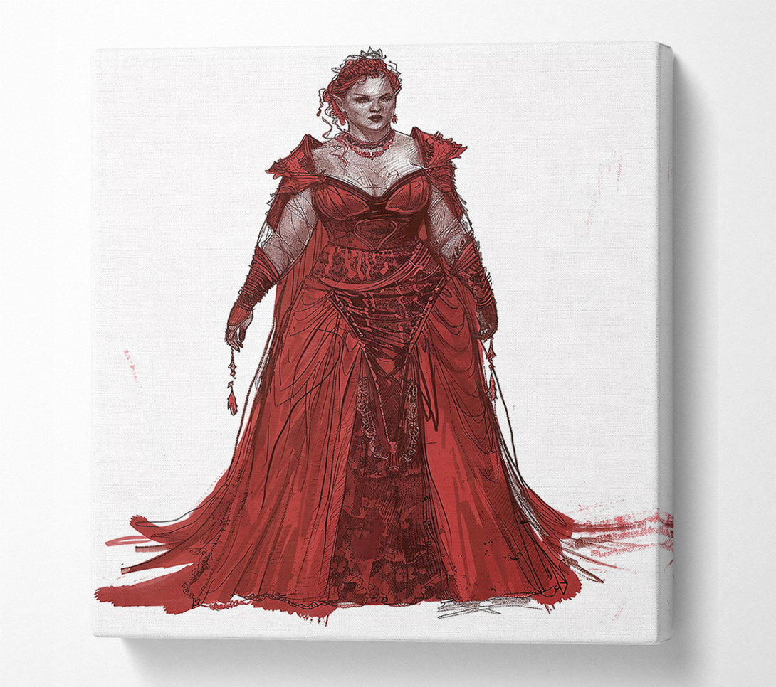  A Canvas Print of Crimson Lady'S Grace Canvas Art