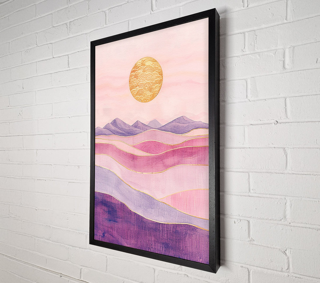  A Canvas Print of Golden Hour Lavender Canvas Wall Art