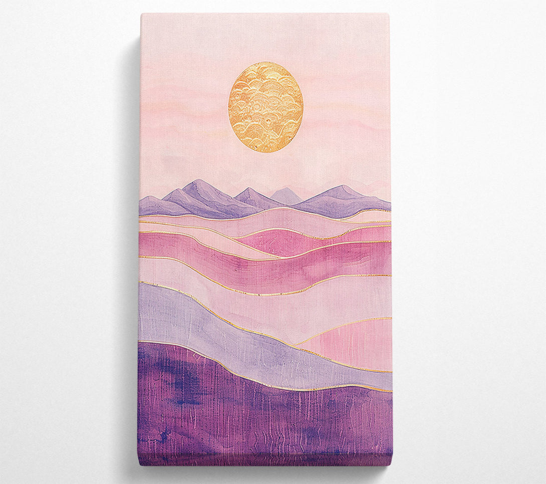  A Canvas Print of Golden Hour Lavender Canvas Wall Art