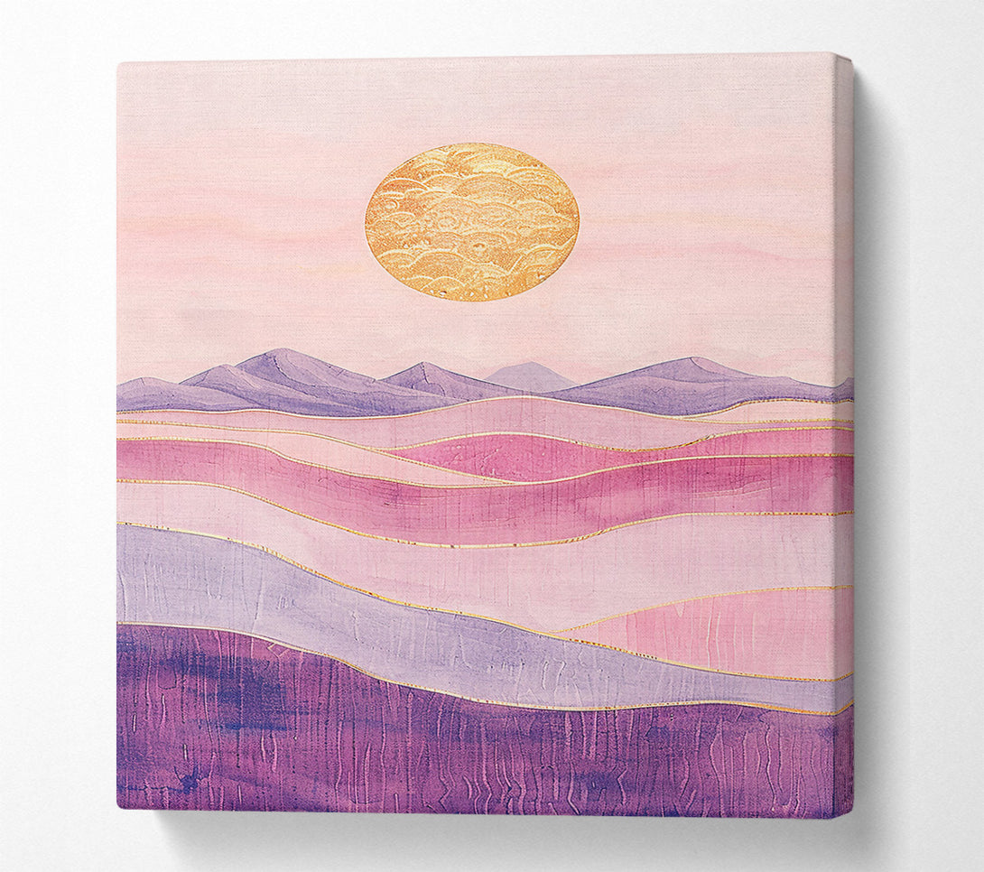  A Canvas Print of Golden Hour Lavender Canvas Wall Art