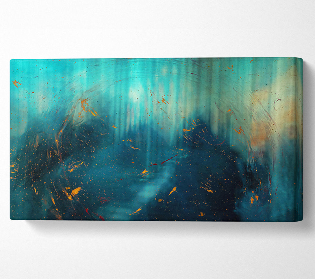  A Canvas Print of Teal And Gold Dreams Canvas Wall Art
