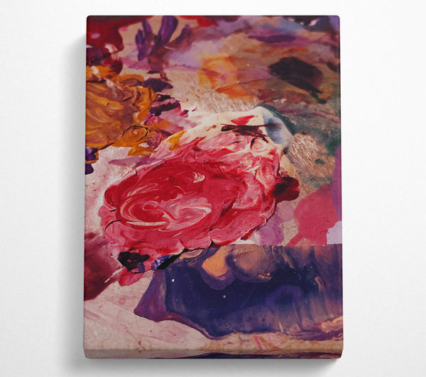  A Canvas Print of Crimson Swirls Of Color Canvas Wall Art
