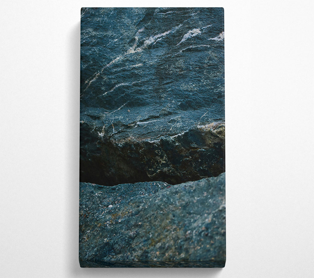  A Canvas Print of Teal Stone Veins Canvas Print