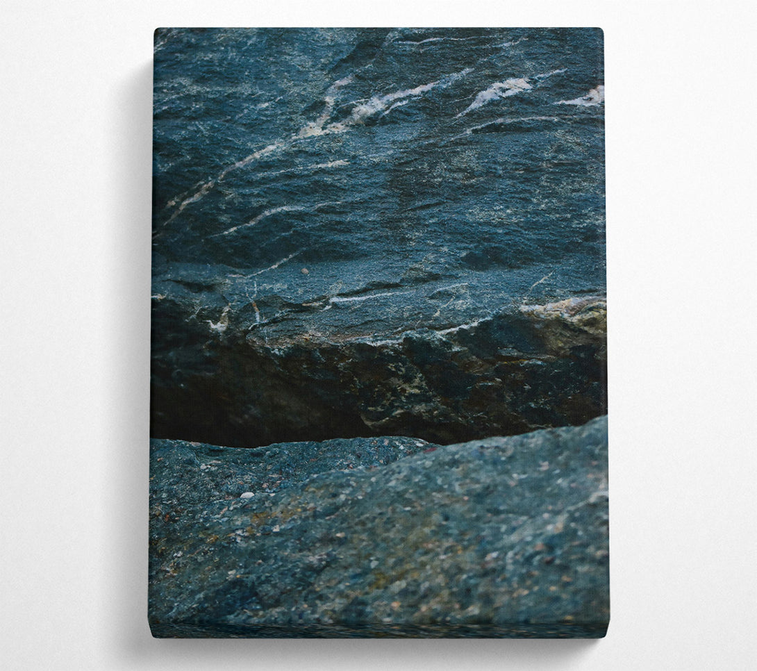  A Canvas Print of Teal Stone Veins Canvas Print