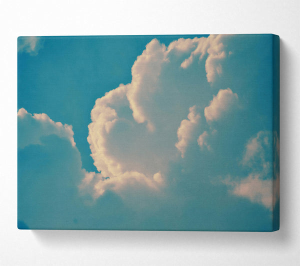 A Canvas Print of Aqua Cloud Formations Canvas Wall Art