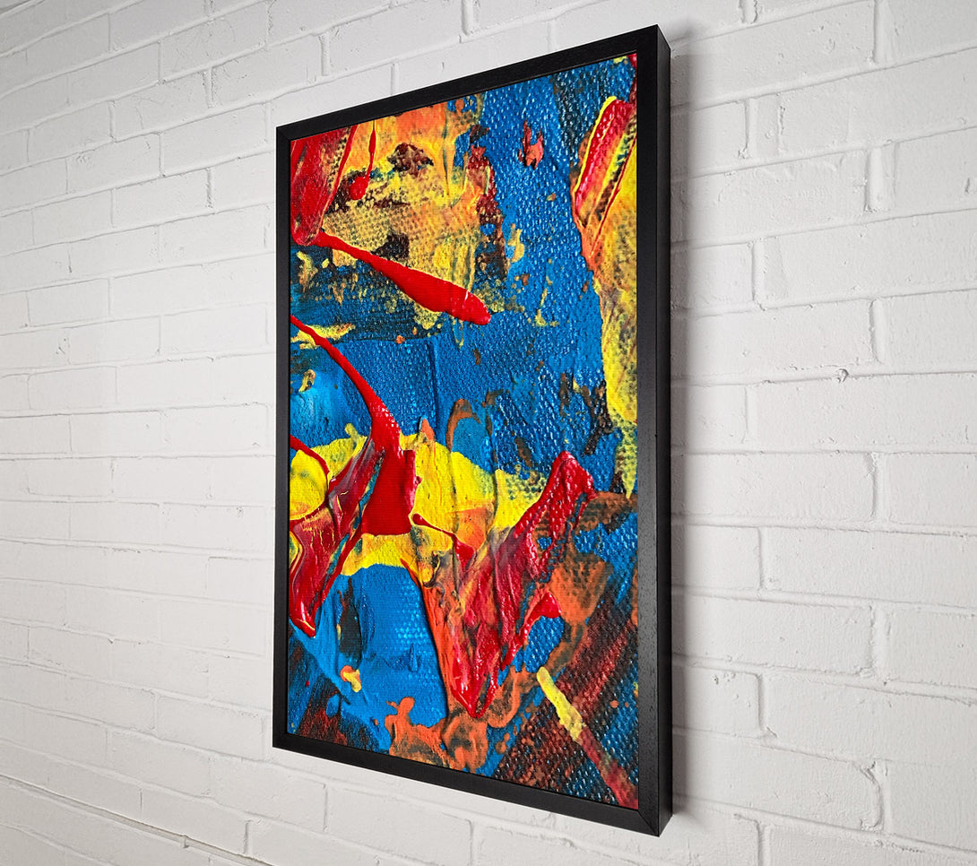  A Canvas Print of Blue Abstract Drips Canvas Wall Art