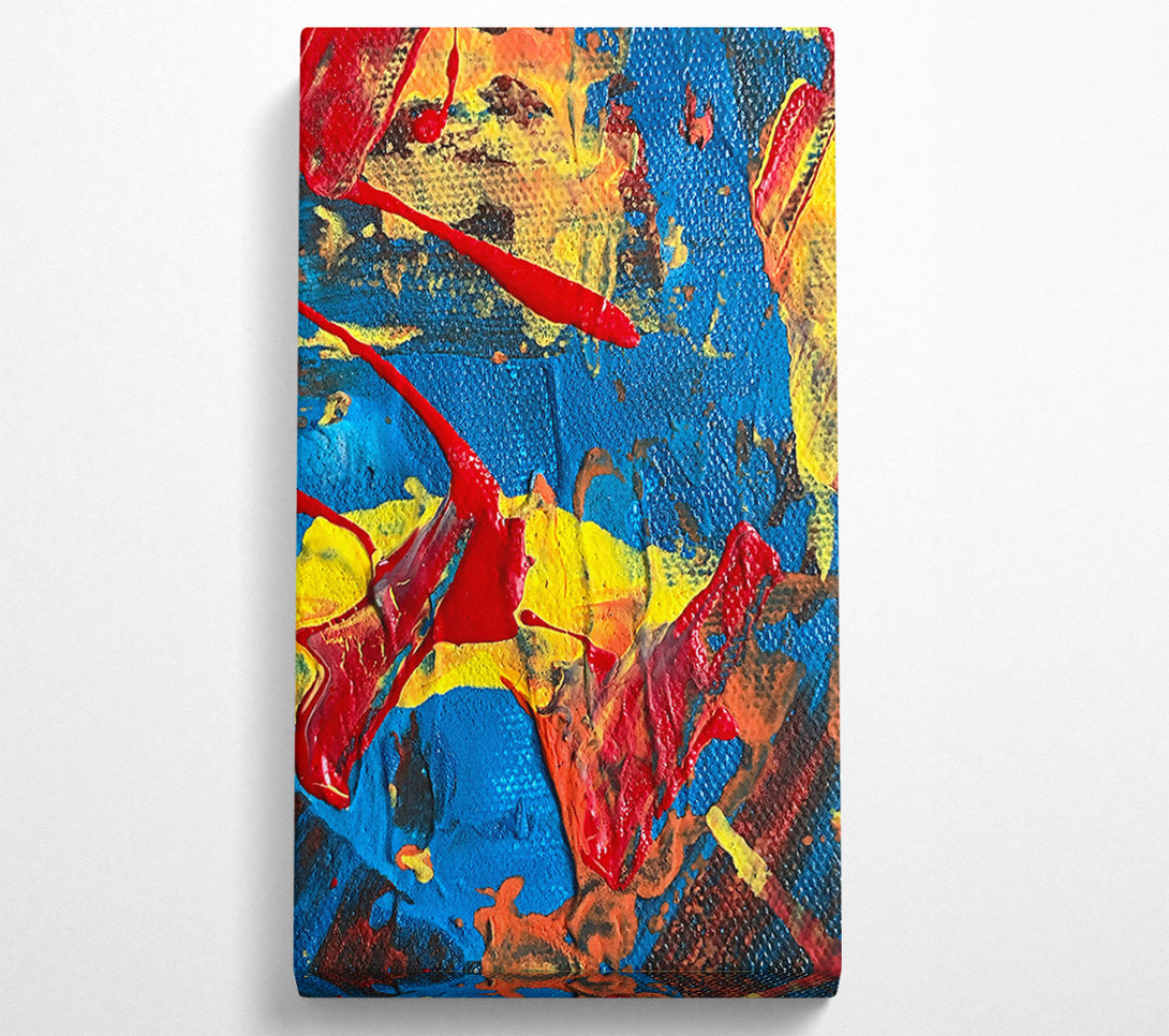  A Canvas Print of Blue Abstract Drips Canvas Wall Art